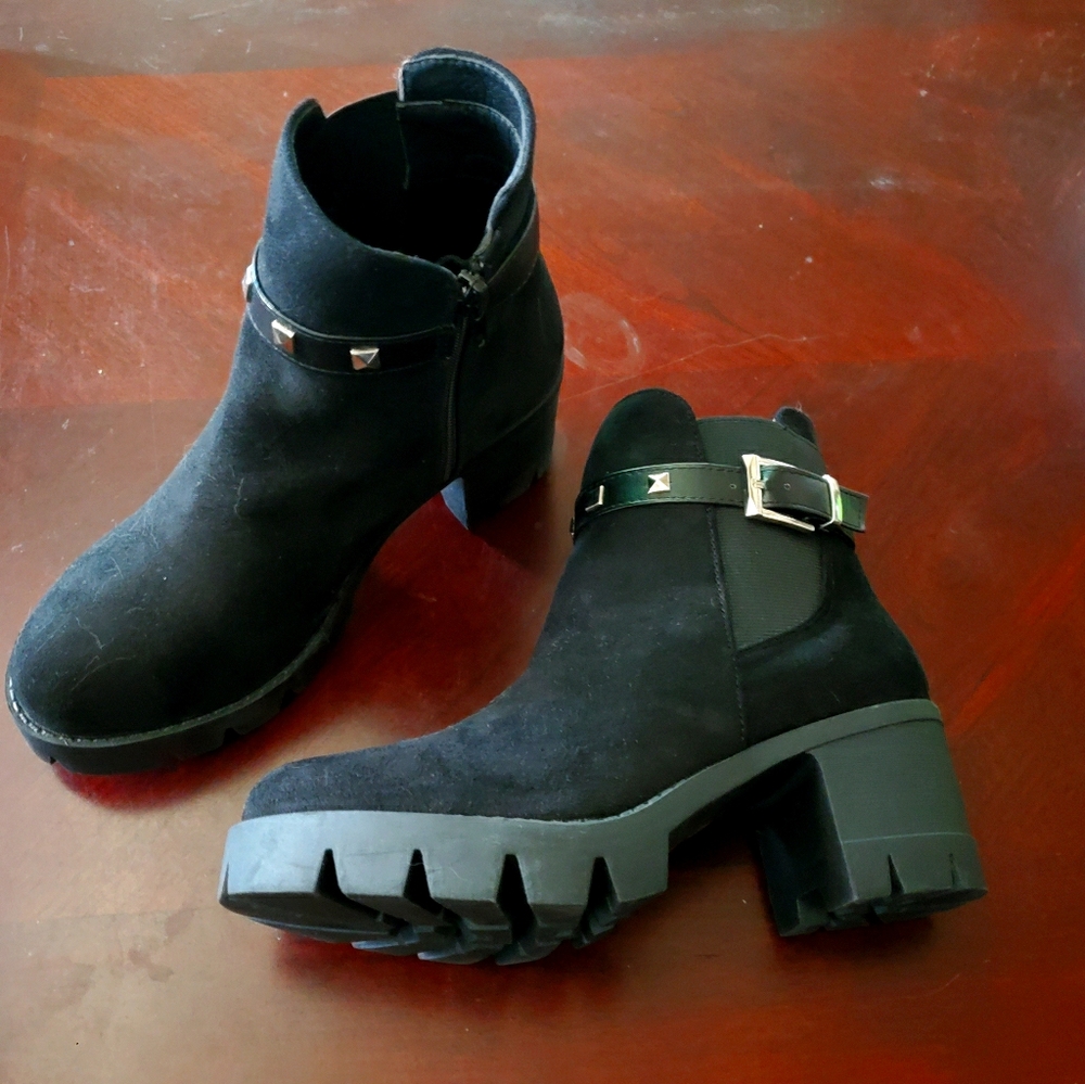 Black ankle boots